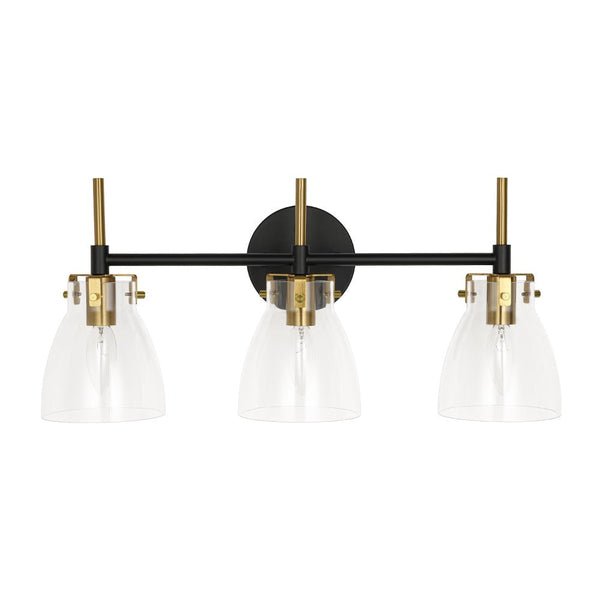 Chandelierias - Modern 3 - Light Cone Glass Vanity Light - Wall Light - Clear Glass -