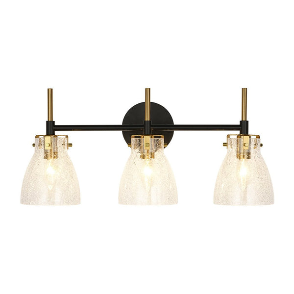 Chandelierias - Modern 3 - Light Cone Glass Vanity Light - Wall Light - Clear Glass -