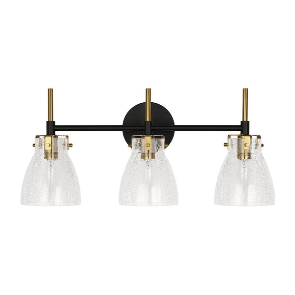 Chandelierias - Modern 3 - Light Cone Glass Vanity Light - Wall Light - Clear Glass -