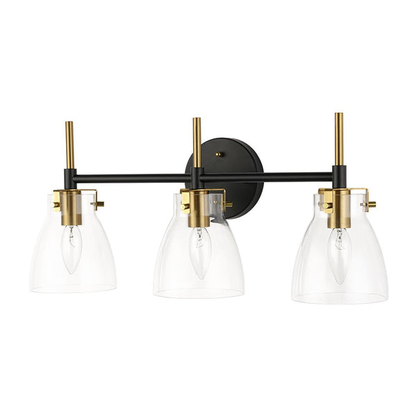 Chandelierias - Modern 3 - Light Cone Glass Vanity Light - Wall Light - Cracked Glass -