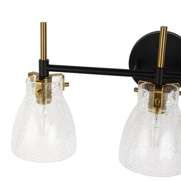 Chandelierias - Modern 3 - Light Cone Glass Vanity Light - Wall Light - Cracked Glass -