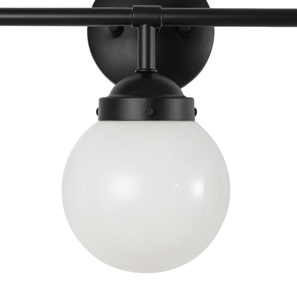 Chandelierias - Modern 3 - Light Linear Glass Globe Bathroom Vanity Light - Wall Light - Clear Glass -
