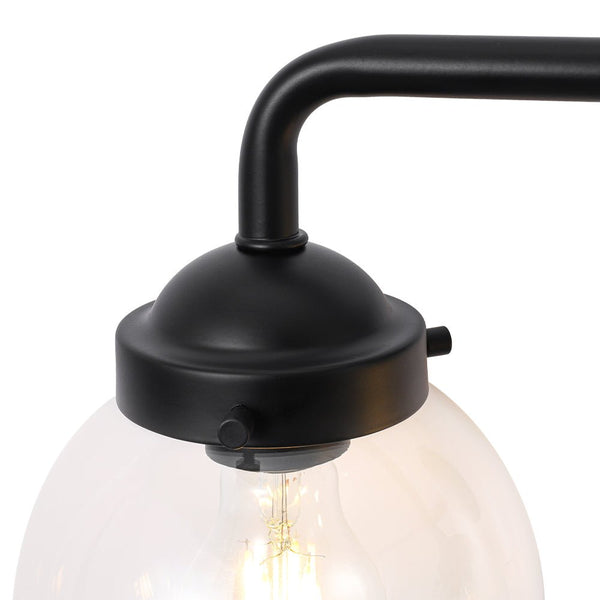 Chandelierias - Modern 3 - Light Linear Glass Globe Bathroom Vanity Light - Wall Light - Clear Glass -