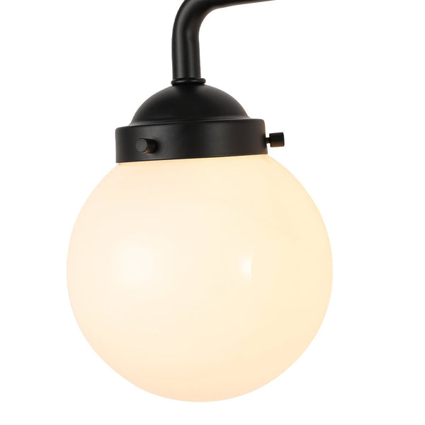 Chandelierias - Modern 3 - Light Linear Glass Globe Bathroom Vanity Light - Wall Light - Clear Glass -