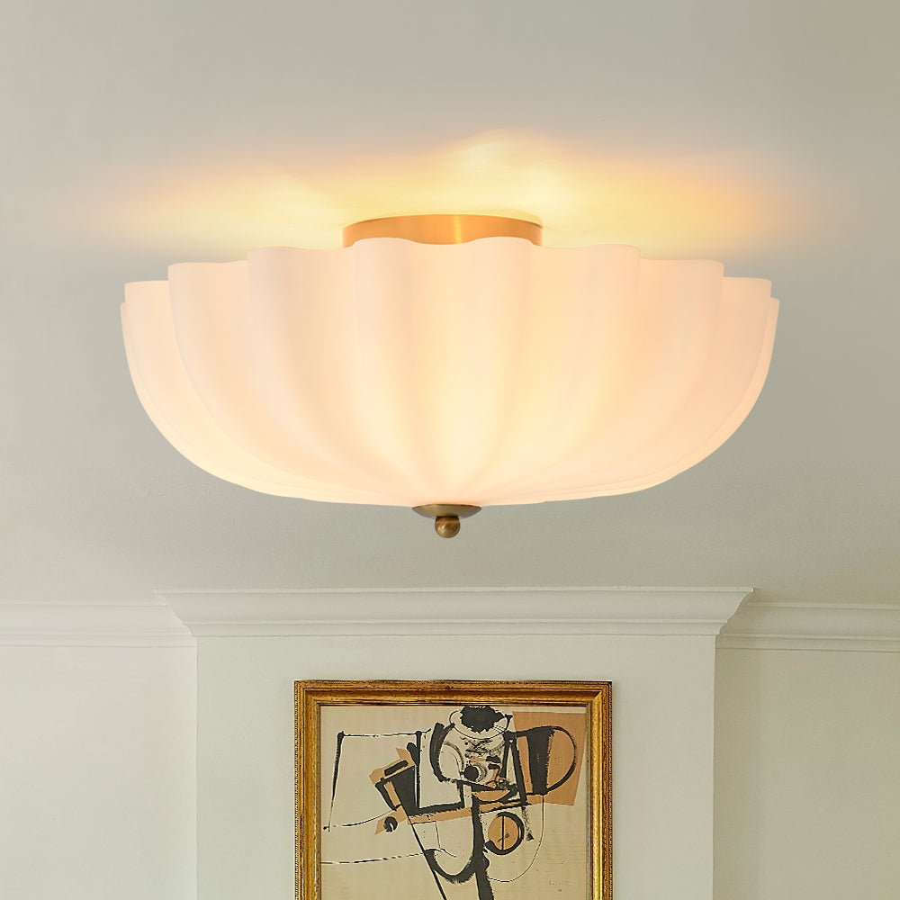 Chandelierias Modern 3-Light Milky Wh...