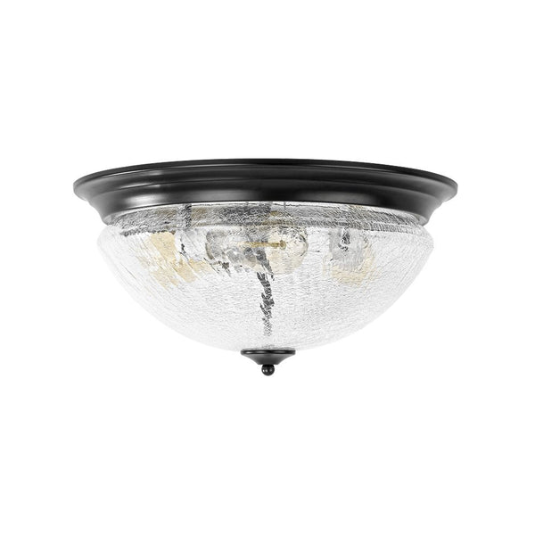 Chandelierias - Modern 3 - Light Mushroom Crackled Glass Flush Mount - Flush Mount -