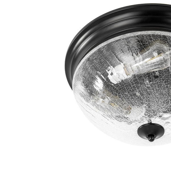 Chandelierias - Modern 3 - Light Mushroom Crackled Glass Flush Mount - Flush Mount -