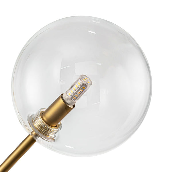 Chandelierias - Modern 4 - Light Clear Glass Globe Sputnik Mobile Chandelier - Chandeliers - Black -