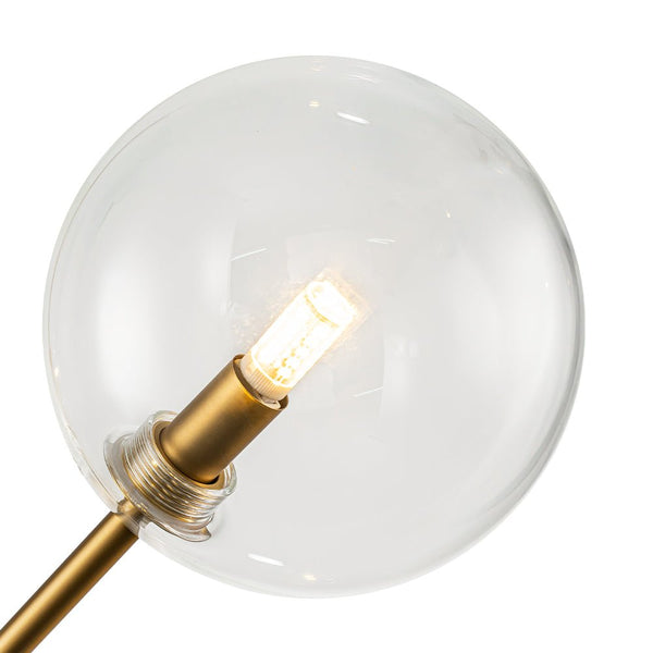 Chandelierias - Modern 4 - Light Clear Glass Globe Sputnik Mobile Chandelier - Chandeliers - Black -