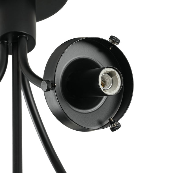 Chandelierias - Modern 4 - Light Clear Glass Globe Sputnik Semi - flush Mount - Semi Flush - Black -
