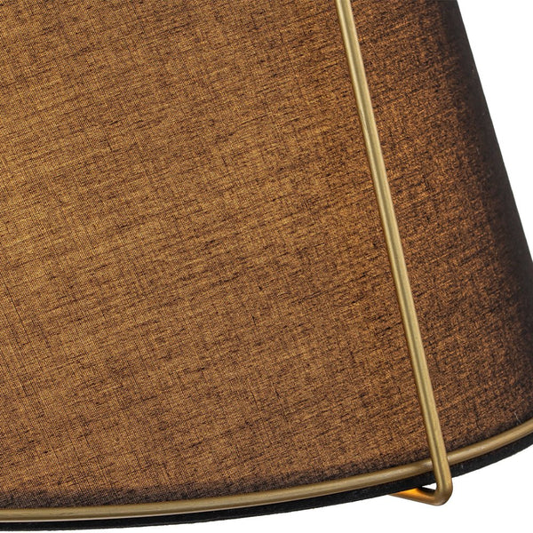 Chandelierias - Modern 4 - Light Fabric Conical Shade Pendant - Pendant - Black Shade & Gold Accents -