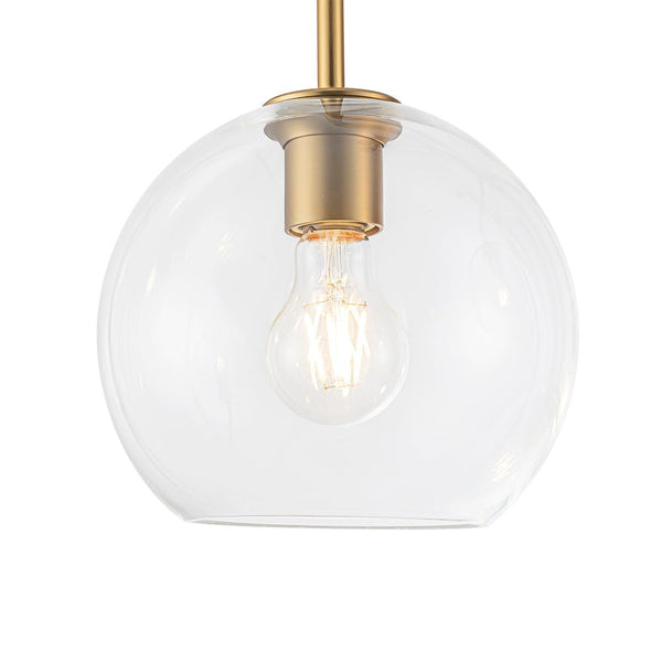 Chandelierias - Modern 4 - Light Hand - blown Clear Glass Globe Branch Chandelier - Chandelier - Oil - rubbed Bronze -