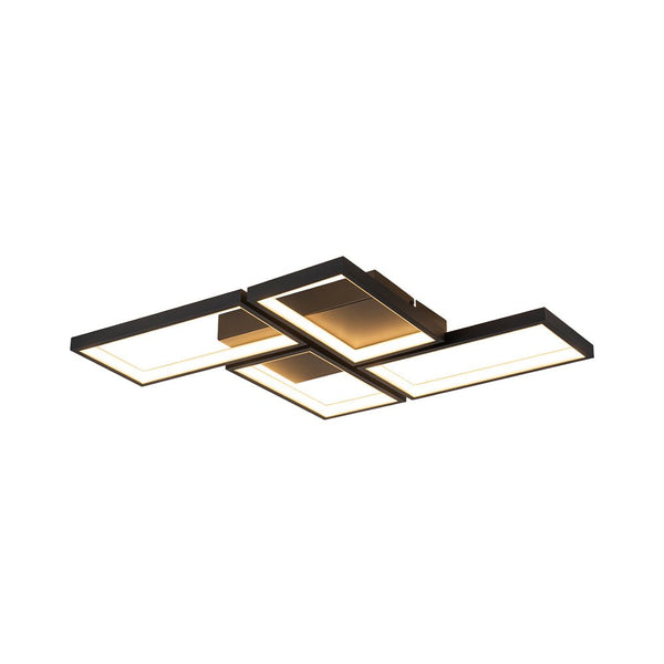 Chandelierias - Modern 4 - Light Square Grid Dimmable LED Semi - Flush Mount - Semi Flush - 4 - Light -