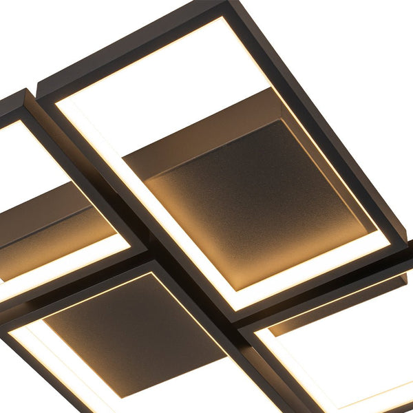 Chandelierias - Modern 4 - Light Square Grid Dimmable LED Semi - Flush Mount - Semi Flush - 4 - Light -