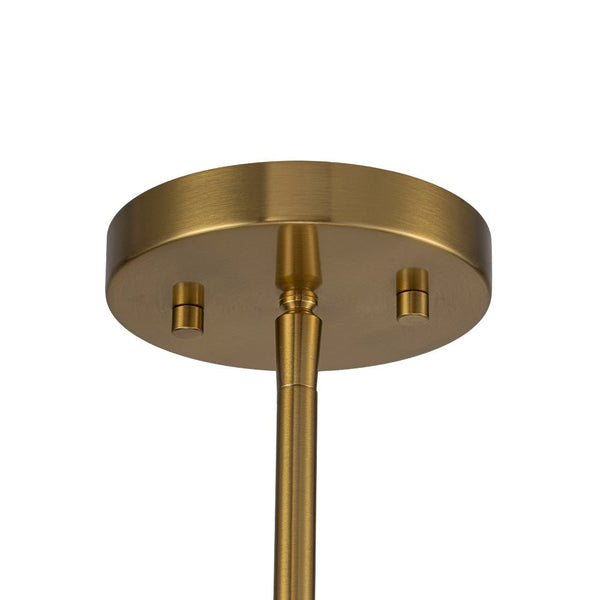 Chandelierias - Modern 4 - Light White Linen Shade Drum Pendant - Pendant - Brushed Brass -
