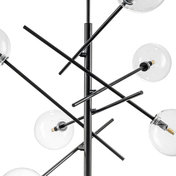 Chandelierias - Modern 4/6 - Light Clear Glass Globe Sputnik Mobile Chandelier - Chandeliers - Gold - 6 Bulbs
