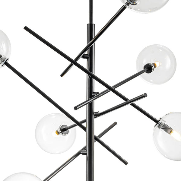 Chandelierias - Modern 4/6 - Light Clear Glass Globe Sputnik Mobile Chandelier - Chandeliers - Gold - 6 Bulbs
