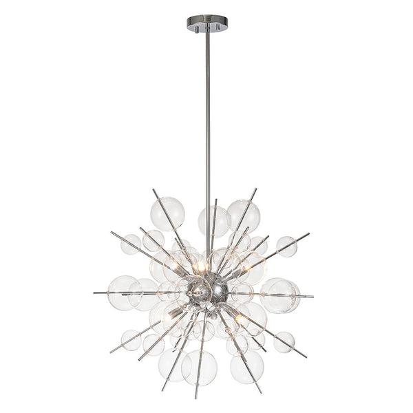 Chandelierias - Modern 6 - Light Bubble String Sputnik Chandelier - Chandelier - Chrome -