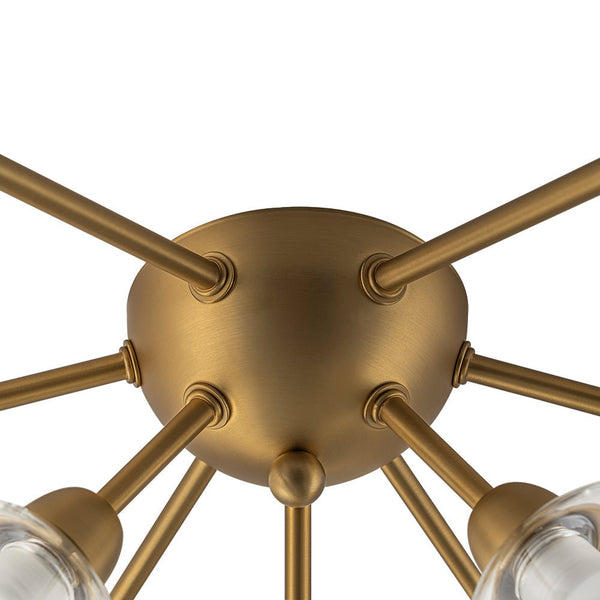 Chandelierias - Modern 9 - Light Hedgehog Bubble Sputnik Semi - flush Mount - Semi Flush - Black -