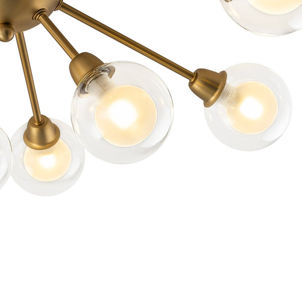 Chandelierias - Modern 9 - Light Hedgehog Bubble Sputnik Semi - flush Mount - Semi Flush - Black -