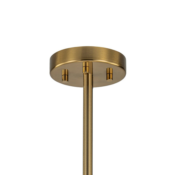 Chandelierias - Modern 9 - Light White Strie Glass Tiered Chandelier - Chandeliers - Brass -