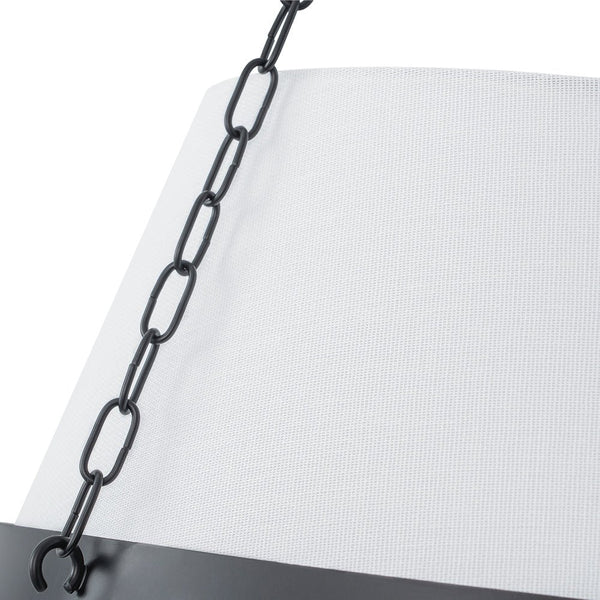 Chandelierias - Modern Casual 4 - Light Conical Linen Shade Pendant - Pendant - Black -