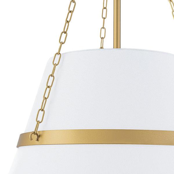 Chandelierias - Modern Casual 4 - Light Conical Linen Shade Pendant - Pendant - Black -