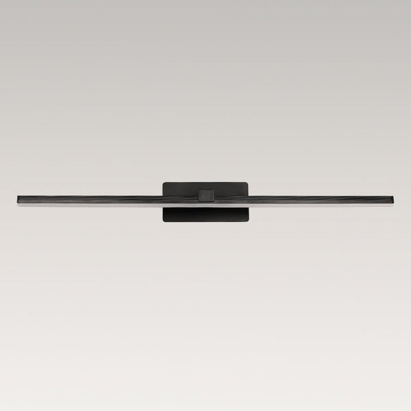 Chandelierias-Modern Cool White 6000K Fluted Linear Bathroom Vanity Light--Black-23.8in