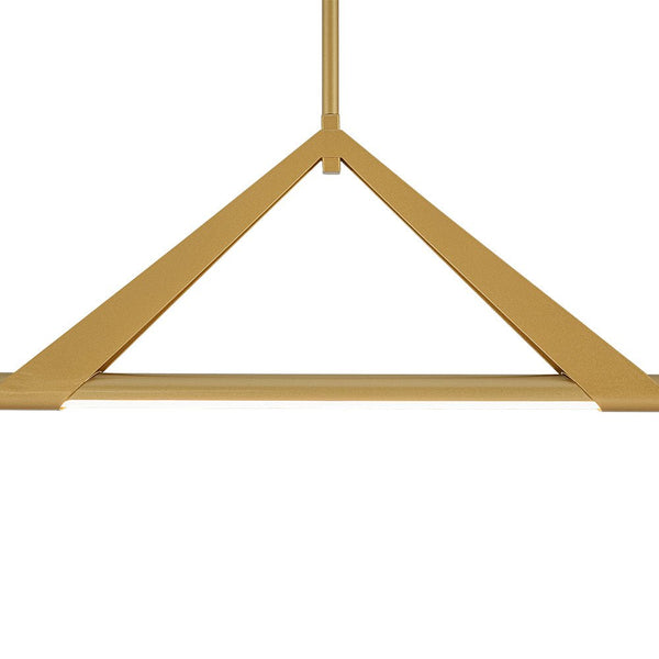 Chandelierias - Modern Dimmable LED Slim Long Bar Linear Pendant - Gold -