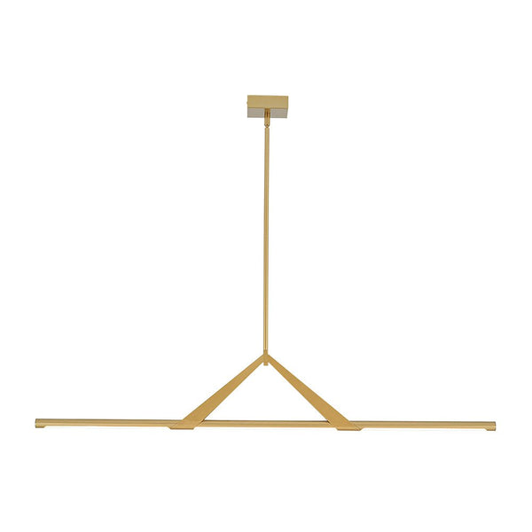 Chandelierias - Modern Dimmable LED Slim Long Bar Linear Pendant - Gold -