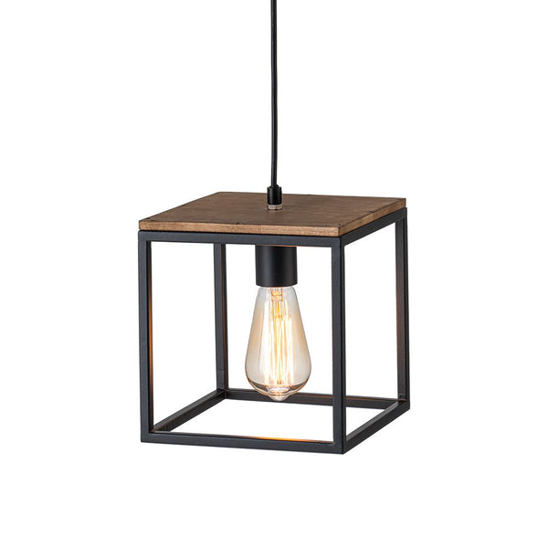 Chandelierias - Modern Farmhouse 1 - Light Square Cage Mini Pendant - Pendant - 1 Pack -