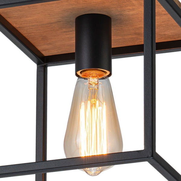 Chandelierias - Modern Farmhouse 1 - Light Square Cage Mini Pendant - Pendant - 1 Pack -