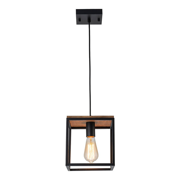 Chandelierias - Modern Farmhouse 1 - Light Square Cage Mini Pendant - Pendant - 1 Pack -