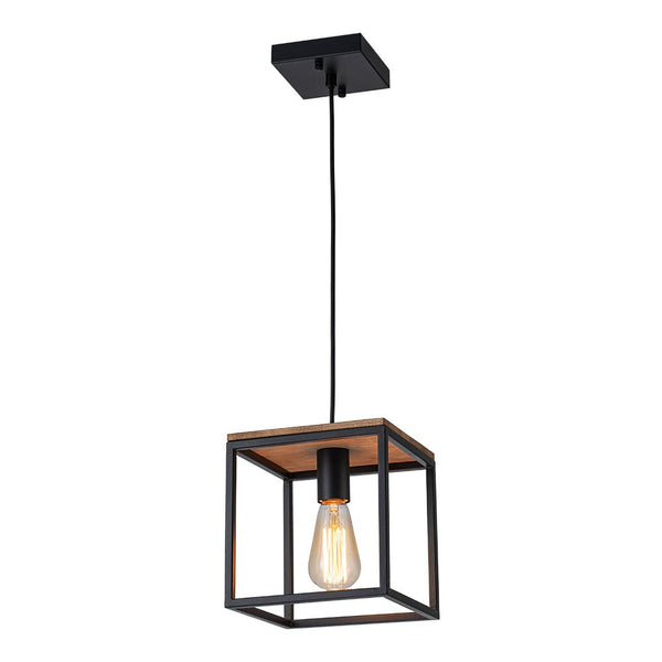 Chandelierias - Modern Farmhouse 1 - Light Square Cage Mini Pendant - Pendant - 1 Pack -