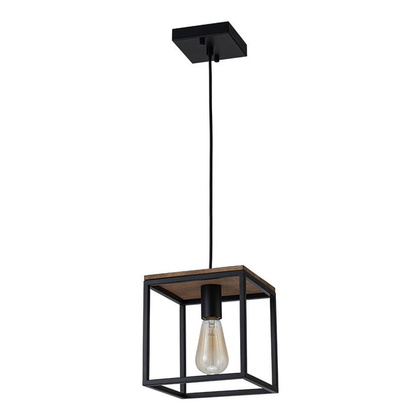 Chandelierias - Modern Farmhouse 1 - Light Square Cage Mini Pendant - Pendant - 1 Pack -