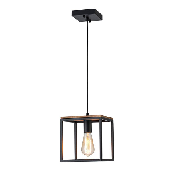 Chandelierias - Modern Farmhouse 1 - Light Square Cage Mini Pendant - Pendant - 1 Pack -