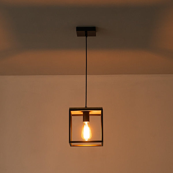 Chandelierias - Modern Farmhouse 1 - Light Square Cage Mini Pendant - Pendant - 1 Pack -
