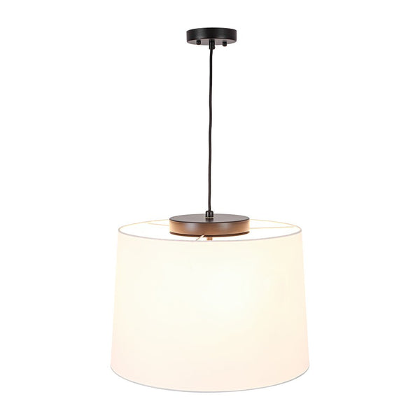 Chandelierias - Modern Farmhouse 3 - Light Flare - shape Drum Fabric Pendant - Pendants - 19.7 in -