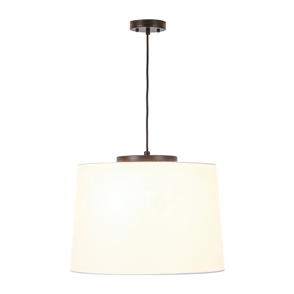 Chandelierias - Modern Farmhouse 3 - Light Flare - shape Drum Fabric Pendant - Pendants - 19.7 in -