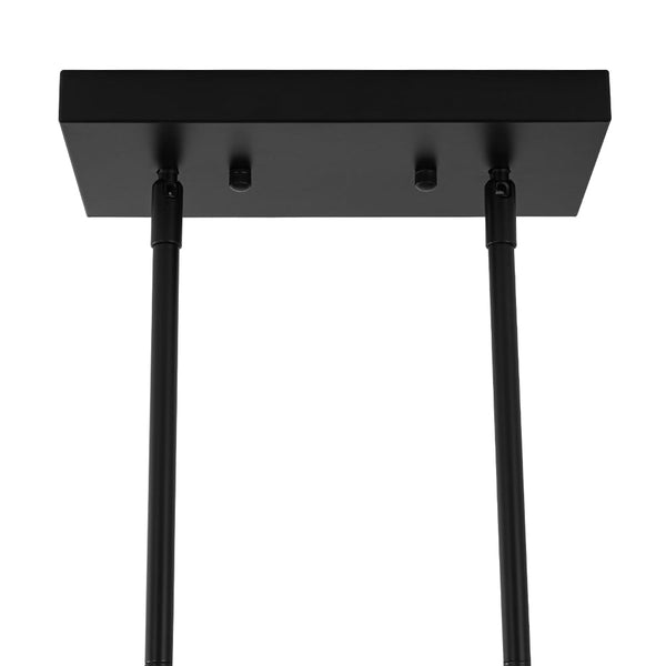 Chandelierias - Modern Farmhouse 7 - Light Uneven Linear Chandelier - Chandeliers - Brass & Black -