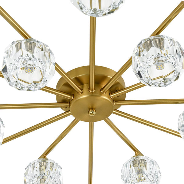 Chandelierias-Modern Glam 12-Light Blooming Firework Faceted Crystal Satellite Semi-Flush Mount-Semi Flush-37.4 in.-