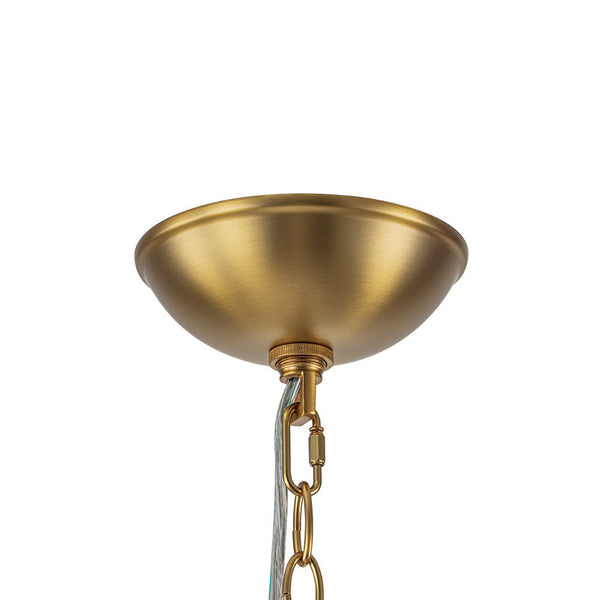 Chandelierias - Modern Glam 15 - Light Water Patterned Glass Bubble Chandelier - Chandelier - Brushed Brass -