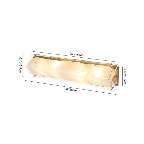 Chandelierias - Modern Handmade Cloud Glass Linear Vanity Light - Wall Light - 13.4in -