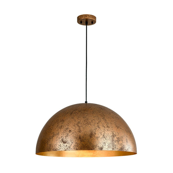 Chandelierias - Modern Hanging Oversized Dome Pendant - Pendant - 23 in. - Rusty Gold