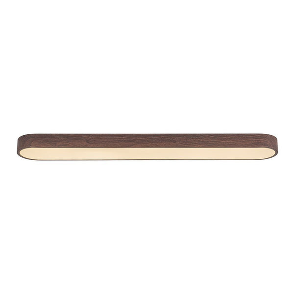 Chandelierias - Modern Long Oval Faux Wood Finish Dimmable LED Flush Mount - Flush Mount - Natural -