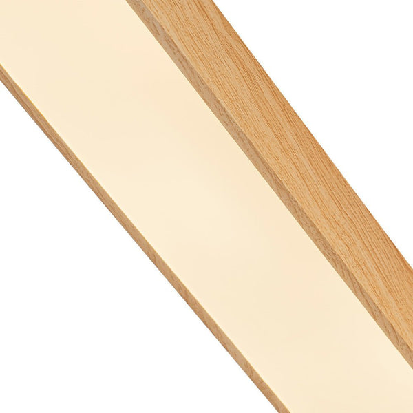 Chandelierias - Modern Long Oval Faux Wood Finish Dimmable LED Flush Mount - Flush Mount - Natural -