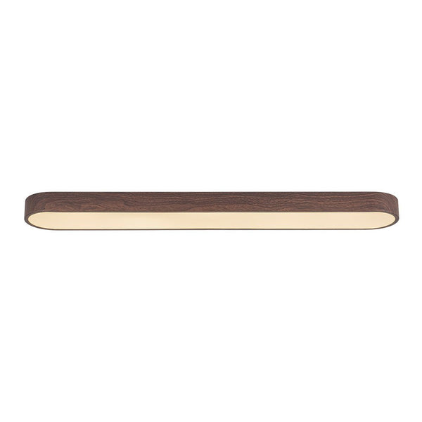 Chandelierias - Modern Long Oval Faux Wood Finish Dimmable LED Flush Mount - Flush Mount - Natural -