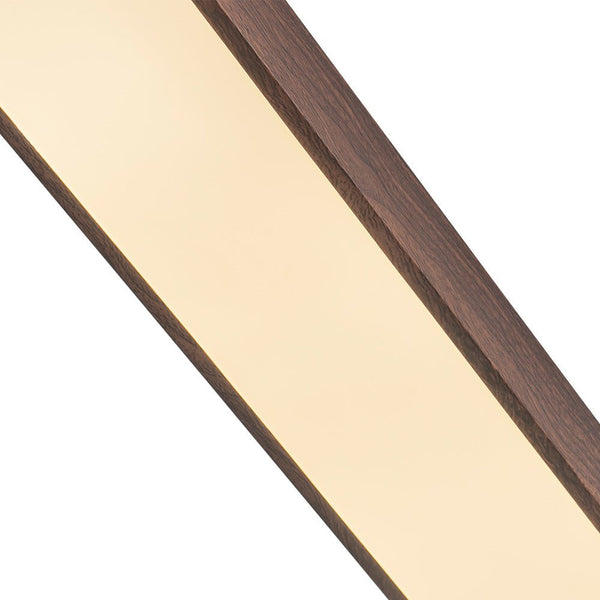 Chandelierias - Modern Long Oval Faux Wood Finish Dimmable LED Flush Mount - Flush Mount - Natural -