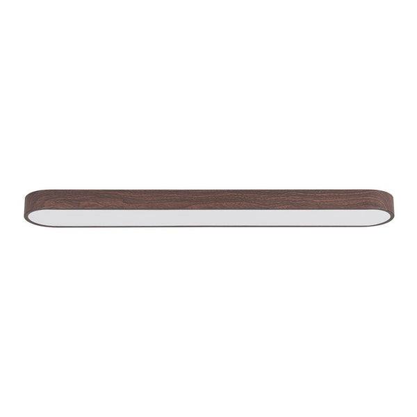 Chandelierias - Modern Long Oval Faux Wood Finish Dimmable LED Flush Mount - Flush Mount - Natural -
