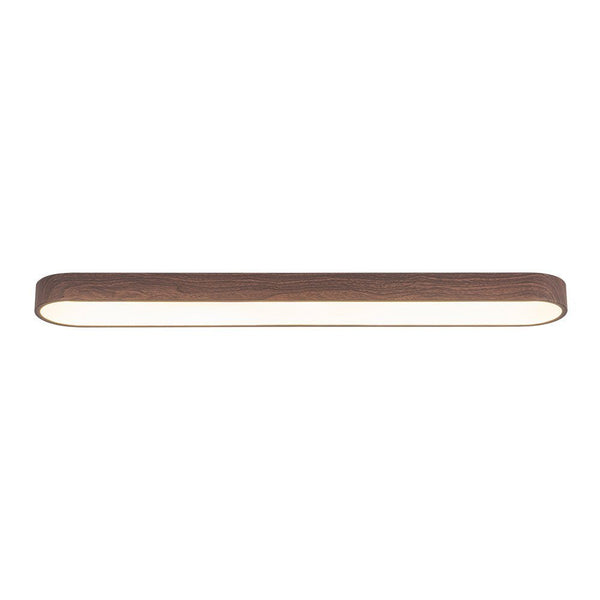 Chandelierias - Modern Long Oval Faux Wood Finish Dimmable LED Flush Mount - Flush Mount - Natural -